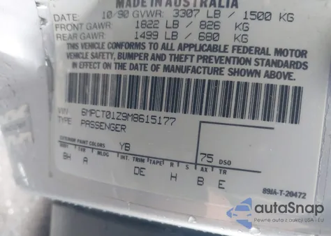 1991 Mercury Capri z USA, uszkodzony, nr VIN 6MPCT01Z9M8615177